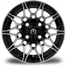 MODZ® Galaxy Machined Black 12" Golf Cart Wheel