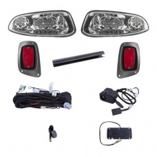 12-48 Volt LED Hi-Low Beam Deluxe Light Kit with Brake Pads for EZGO RXV 2016+ Golf Carts