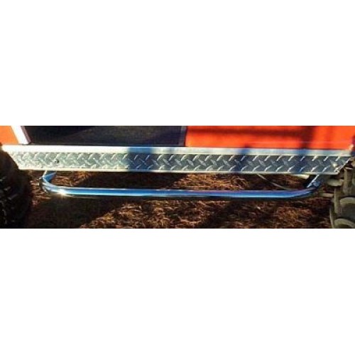 Steel Armor Nerf Bars With Brackets Step Down for Club Car DS Golf Carts 1982-UP (will not fit 2004-Up Club Car )