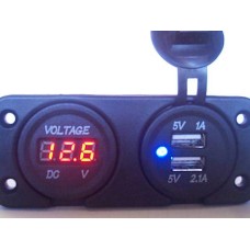 Volt Meter/USB Panel
